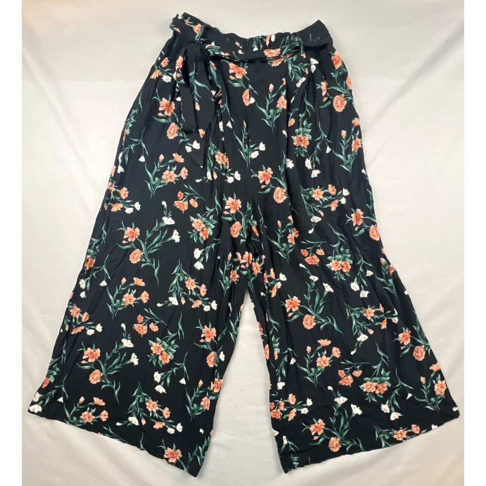 American Eagle Floral Boho Palazzo Cropped  Pants Small